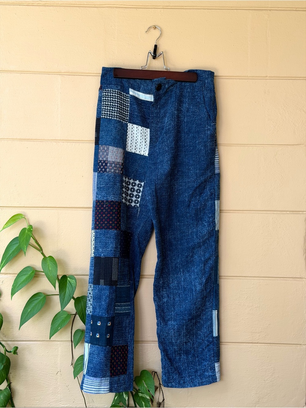 Patchwork Denim Pants